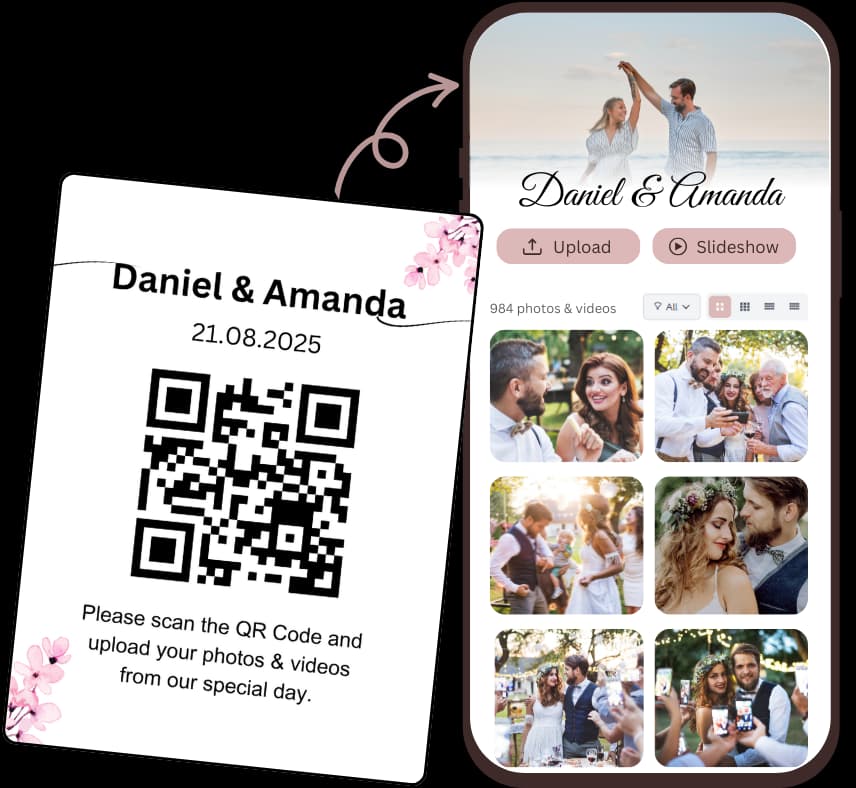 wedding qr code for photos
